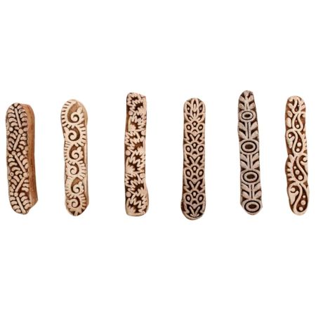 Set of 6 Piece New Mix Wooden Printing Block